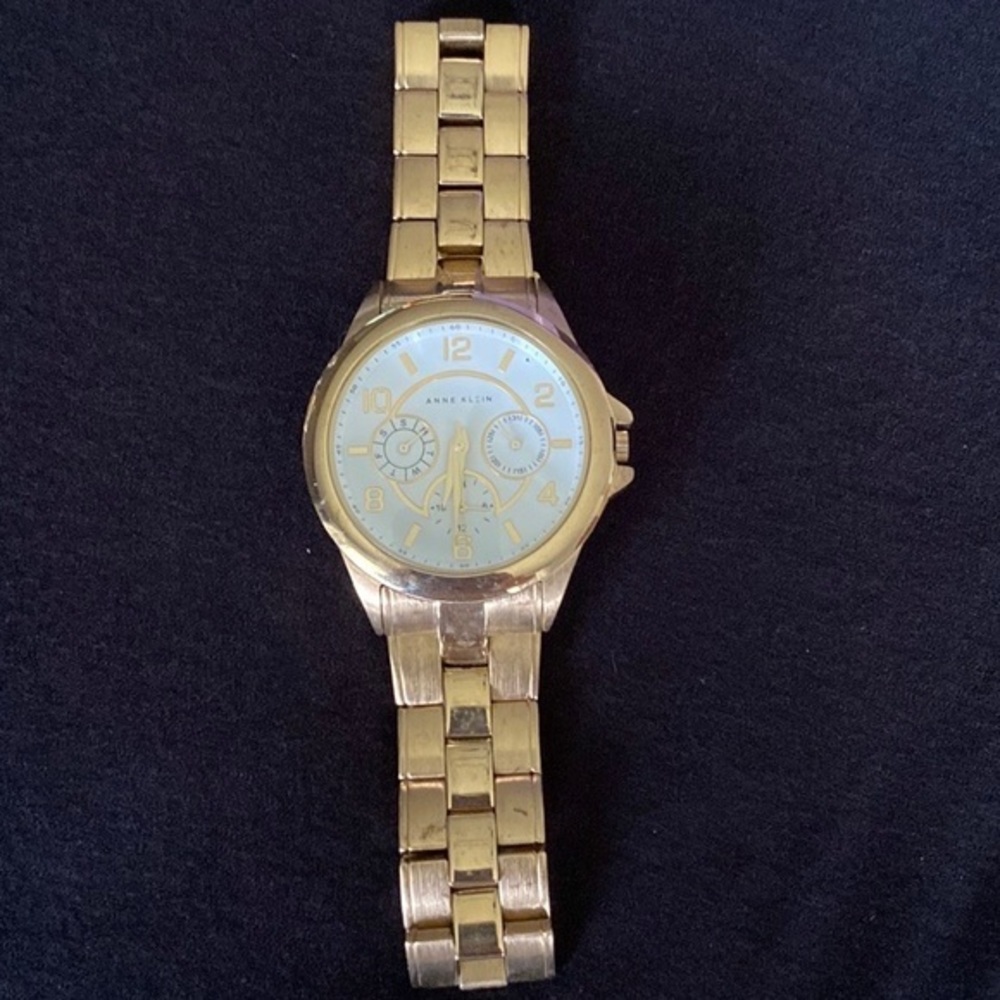 Anne Klein gold tone watch -  stainless steel, water resistant